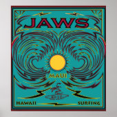SURFING MAUI HAWAII JAWS POSTER (Voorkant)