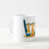 Surfing Meercats Koffiemok (Voorkant links)
