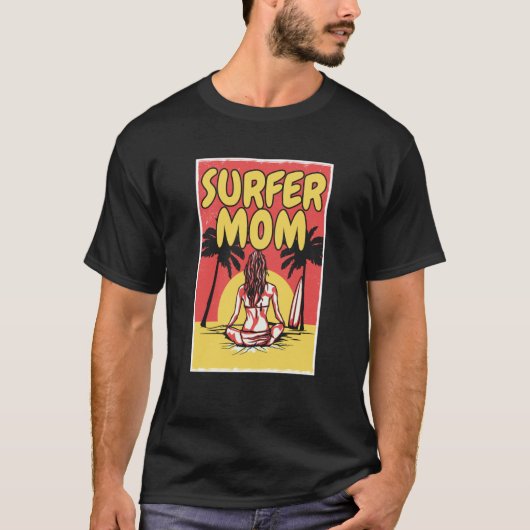 Surfing Mother Waves Surfboard Surfrider  Surfer M T-shirt (Voorkant)