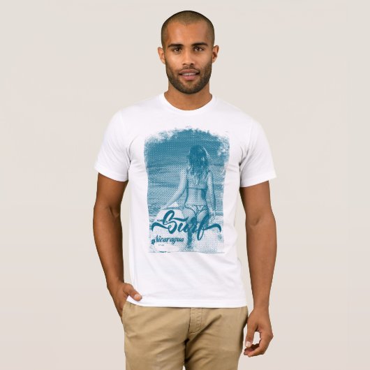 Surfing Nicaragua T-shirt (Voorkant volledig)