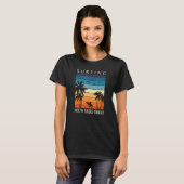 Surfing North Shore Hawaii Hawaiian Island Surfer T-shirt (Voorkant volledig)