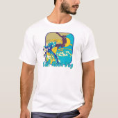 Surfing op Half Moon Bay T-shirt (Voorkant)