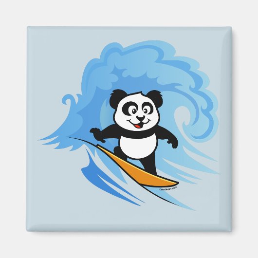 Surfing Panda Magneet (Voorkant)
