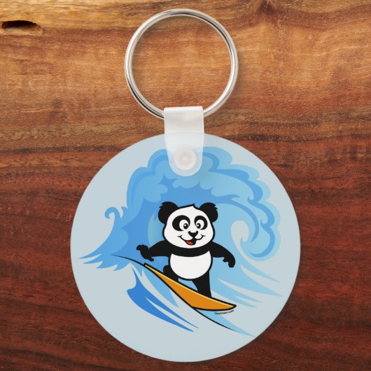 Surfing Panda Sleutelhanger (Voorkant)