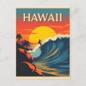 Surfing Paradise: Hawaii Sunset Adventure Briefkaart (Voorkant)