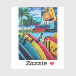 Surfing Pegatina Sticker