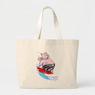 sUrFiNg PiG Grote Tote Bag