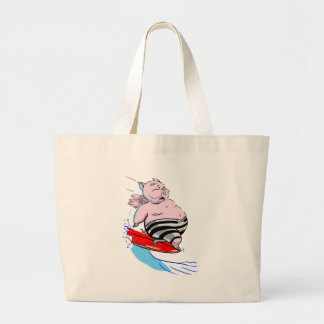 sUrFiNg PiG Grote Tote Bag