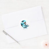 surfing ronde sticker (Envelop)