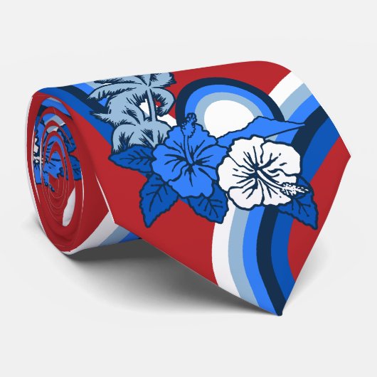 Surfing Safari Hawaiian Necktie Stropdas (Opgerold)