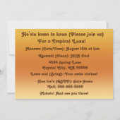 Surfing Safari Luau & BBQ-uitnodigingen Kaart (Achterkant)