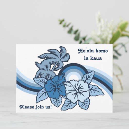 Surfing Safari Luau & BBQ-uitnodigingen Kaart (Staand voorkant)