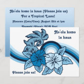 Surfing Safari Luau & BBQ-uitnodigingen Kaart (Voorkant / Achterkant)