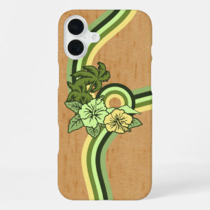 Surfing Safari Nepshout Hawaiaanse Surfplank Groen iPhone 16 Plus Hoesje