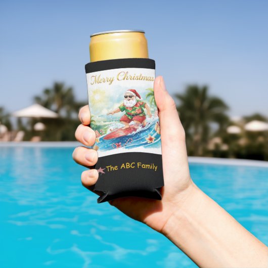 Surfing Santa Christmas in July Coastal Seltzer Blikjeskoeler (Insitu Zwembad)