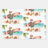 Surfing Santa Christmas  Inpakpapier Vel (Voorkant 3)