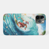 Surfing Santa Christmas with Santa Surfer Case-Mate iPhone Case (Achterkant (horizontaal))
