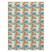 Surfing Santa Christmas with Santa Surfer  Tafelkleed (Voorkant)