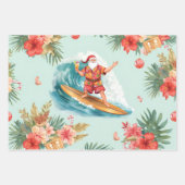 Surfing Santa Claus Christmas in Hawaii  Inpakpapier Vel (Voorkant 2)