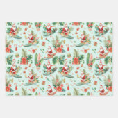 Surfing Santa Claus Christmas in Hawaii  Inpakpapier Vel (Voorkant)