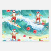 Surfing Santa Claus  Inpakpapier Vel (Voorkant 2)