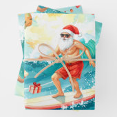 Surfing Santa Claus  Inpakpapier Vel (In situ)