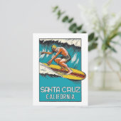  Surfing Santa Cruz California Revel Briefkaart (Staand voorkant)