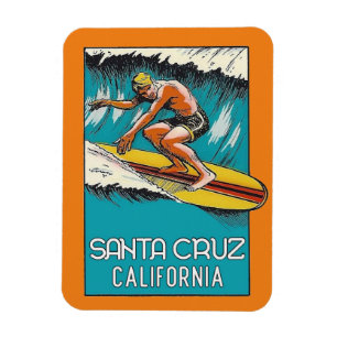 Surfing Santa Cruz California Revel Magneet