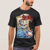 Surfing Santa Inspired by Hokusai T-shirt (Voorkant)