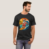 Surfing Santa Tropical Christmas Holiday Hawaiian  T-shirt (Voorkant volledig)