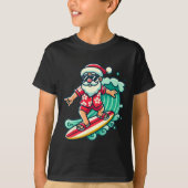 Surfing Santa Tropical Christmas Vacation Xmas In  T-shirt (Voorkant)