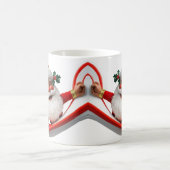 Surfing Santa with Christmas Lights  Magische Mok (Center)