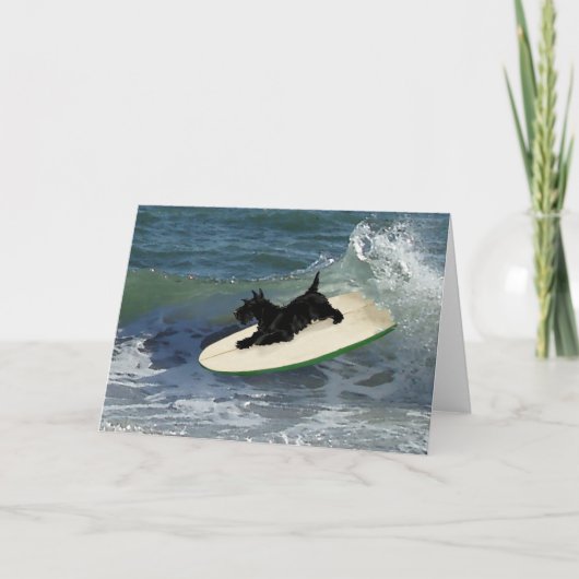 Surfing Scottish Terrier Kaart (Voorkant)