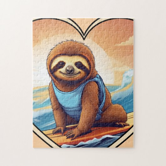 Surfing Sloth Legpuzzel (Verticaal)