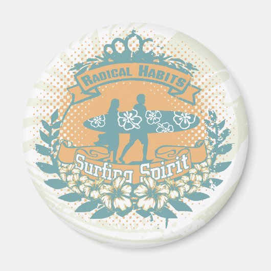 Surfing Spirit Tshirts en geschenken Magneet (Voorkant)