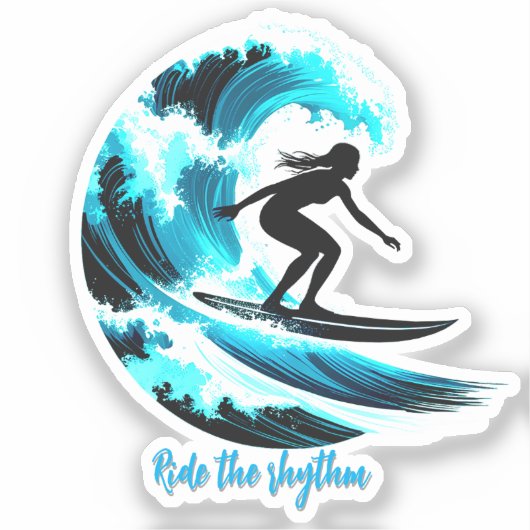 surfing sticker (Voorkant)