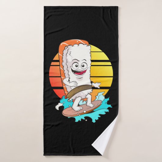 Surfing Sushi Badhanddoek (Badhanddoek)