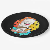 Surfing Sushi Papieren Bordje (Gekanteld)