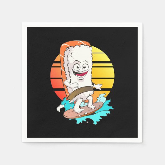 Surfing Sushi Servet (Voorkant)