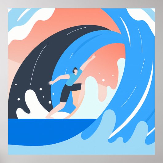 Surfing the Color Wave Poster (Voorkant)