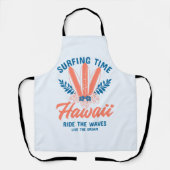 Surfing Time Hawaï Golven Rijden Schort (Voorkant)