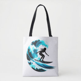 surfing tote bag