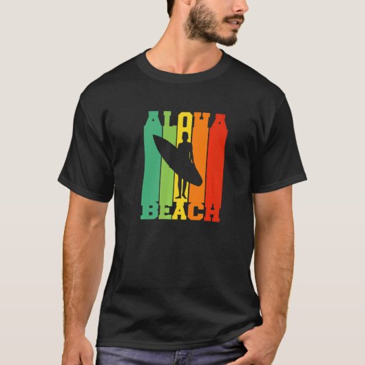 Surfing Tropical Island Hawaii Summer Holiday Surf T-shirt (Voorkant)