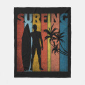 SURFING TROPICAL SUMMER FLEECE DEKEN (Voorkant)