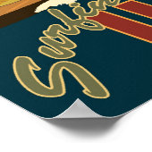 Surfing Waikiki - Honolulu, Hawaii Travel Poster (Hoek)