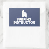 surfinstructeur rechthoekige sticker (Tas)