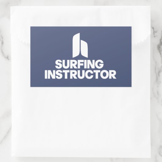 surfinstructeur rechthoekige sticker (Tas)