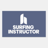 surfinstructeur rechthoekige sticker (Voorkant)
