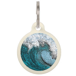 Surfin'Wave Pet ID Tag Huisdierpenning