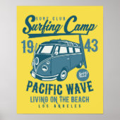 Surfkamp Poster Pacifische golf (Voorkant)